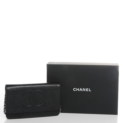 Chanel Caviar Timeless CC Wallet on Chain WOC Black 9 of 9