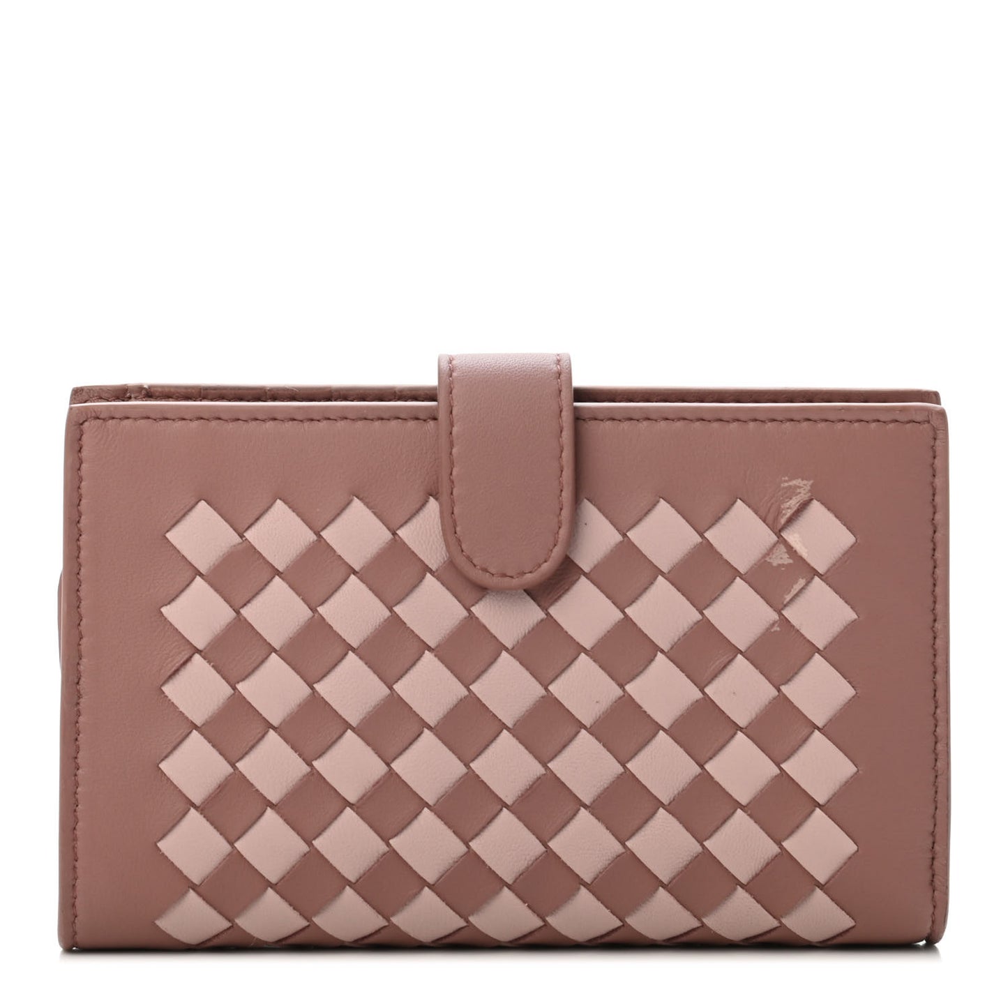 Nappa Intrecciato Continental Wallet Deco Rose Quartz