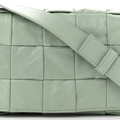 Bottega Veneta Paper Calfskin Maxi Intreccio Cassette Crossbody Bag Sage 8 of 10