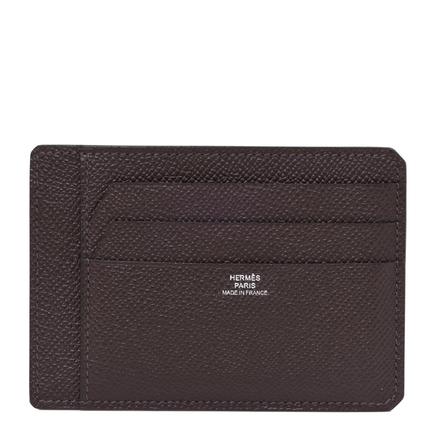Hermes Epsom City 8CC Card Holder Chocolate 1 of 7