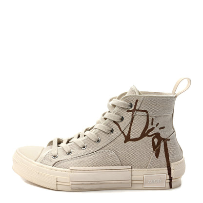 Christian Dior X CACTUS JACK Canvas Mens B23 High Top Sneakers 42 Beige 1 of 8