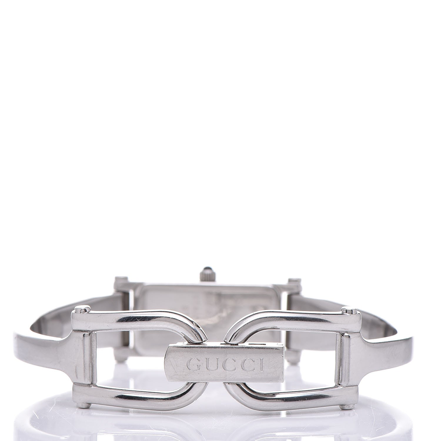 Gucci Stainless Steel Pink Mother of Pearl 12mm 1500L Horsebit Quartz Watch 4 of 6