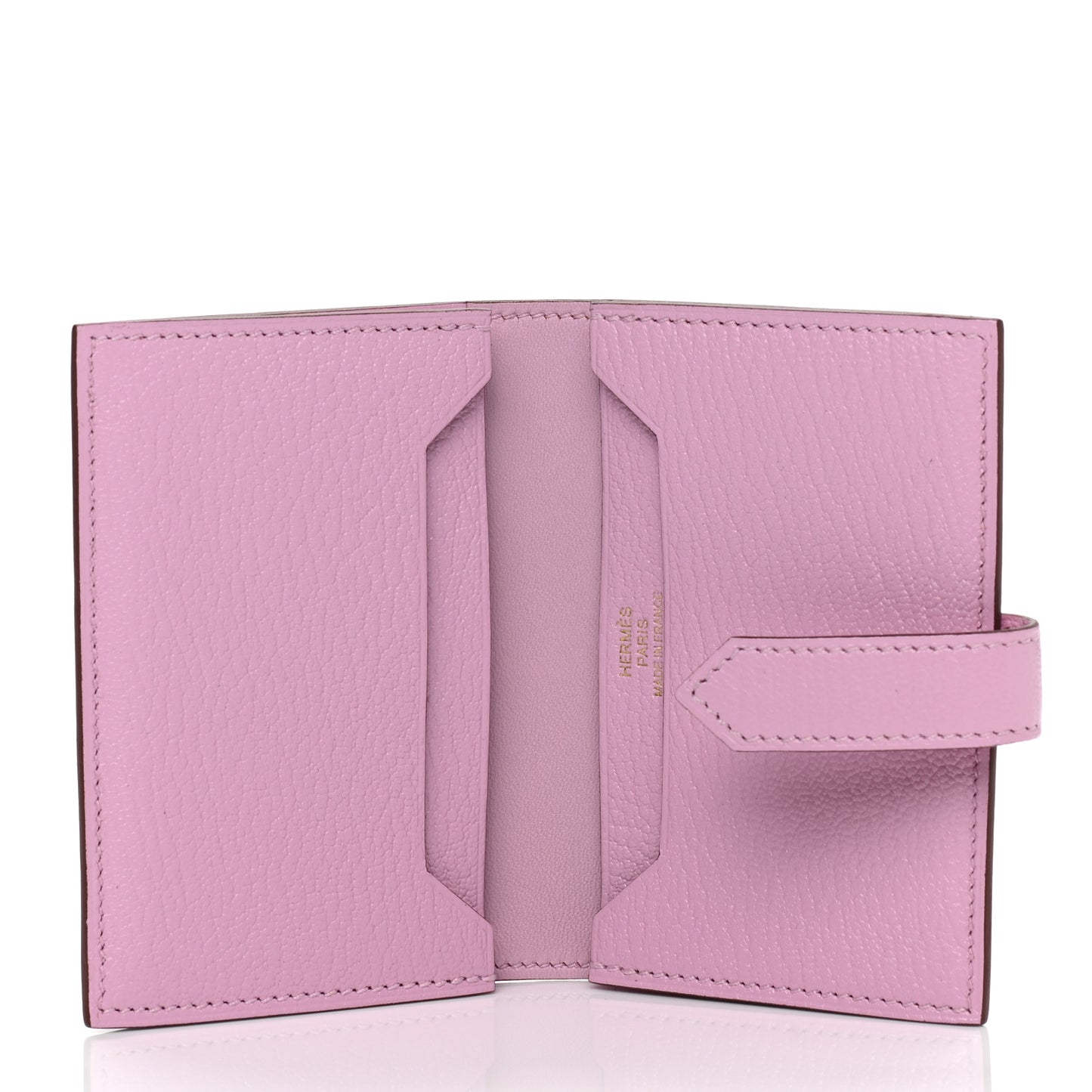 Chevre Mysore Bearn Card Holder Wallet Mauve Sylvestre