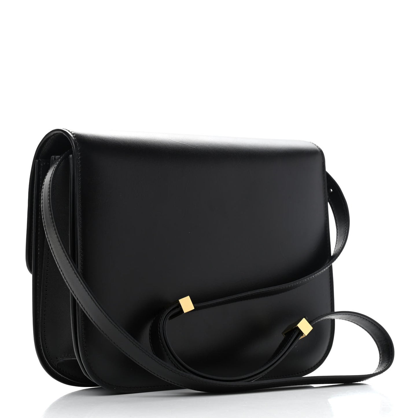 Box Calfskin Medium Classic Box Flap Bag Black