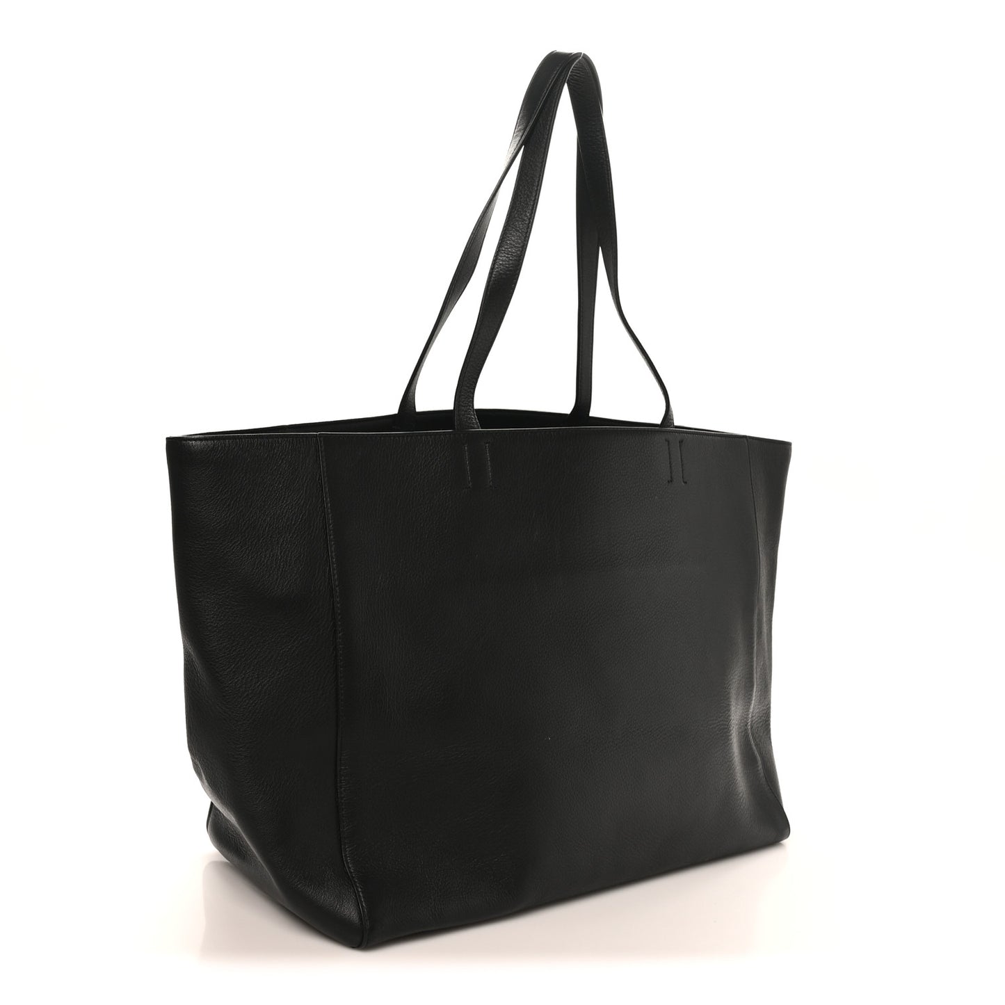 Smooth Calfskin Everyday East West Tote Bag Grey Black White