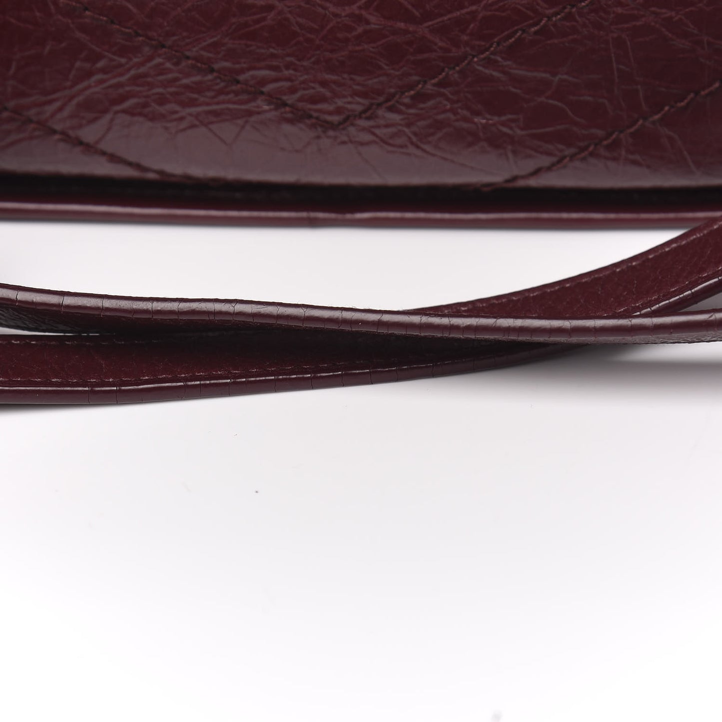 Crinkled Calfskin Matelasse Monogram Medium Niki Chain Satchel Burgundy