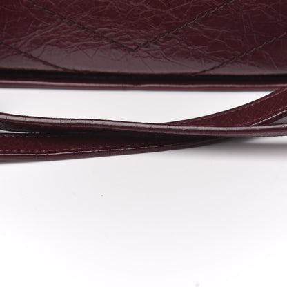 Saint Laurent Crinkled Calfskin Matelasse Monogram Medium Niki Chain Satchel Burgundy 9 of 14