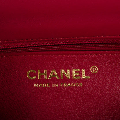 Chanel Lambskin Quilted Mini Rectangular Flap Dark Pink 6 of 7