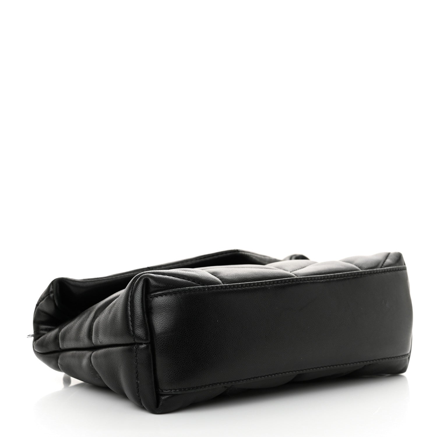 Saint Laurent Lambskin Quilted Toy Loulou Puffer Monogram Monochrome Chain Satchel Black 4 of 13