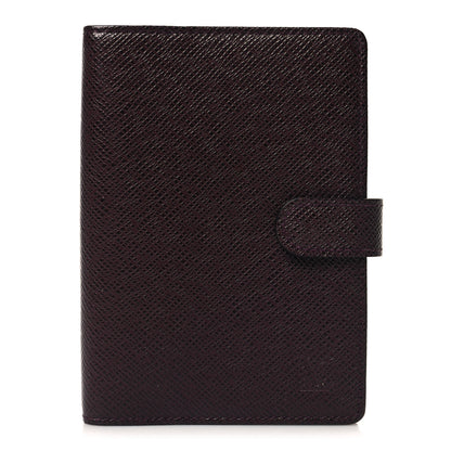 Louis Vuitton Taiga Small Ring Agenda Cover Burgundy 1 of 7