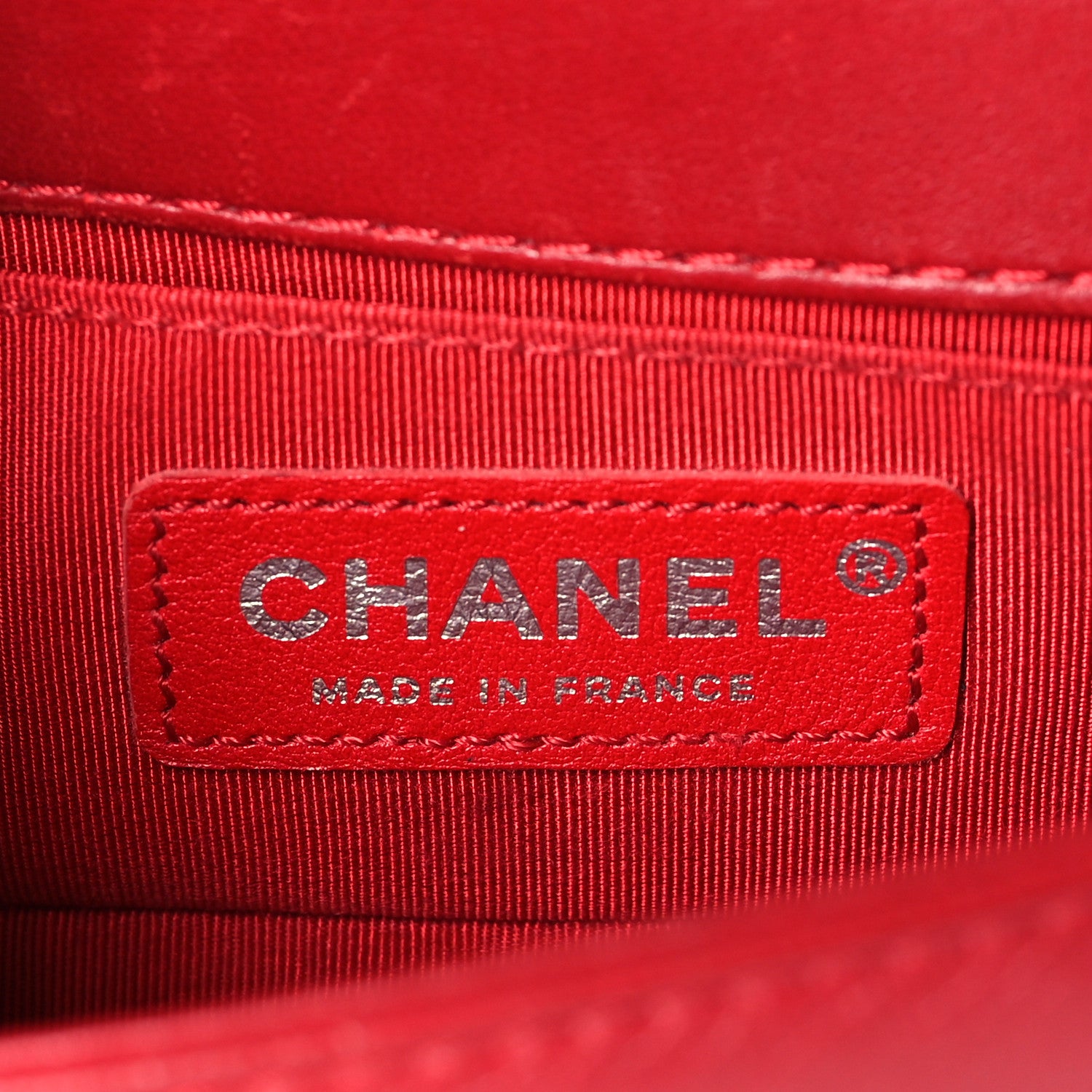 Chanel Calfskin Quilted Mini Boy Flap Black Red 6 of 9