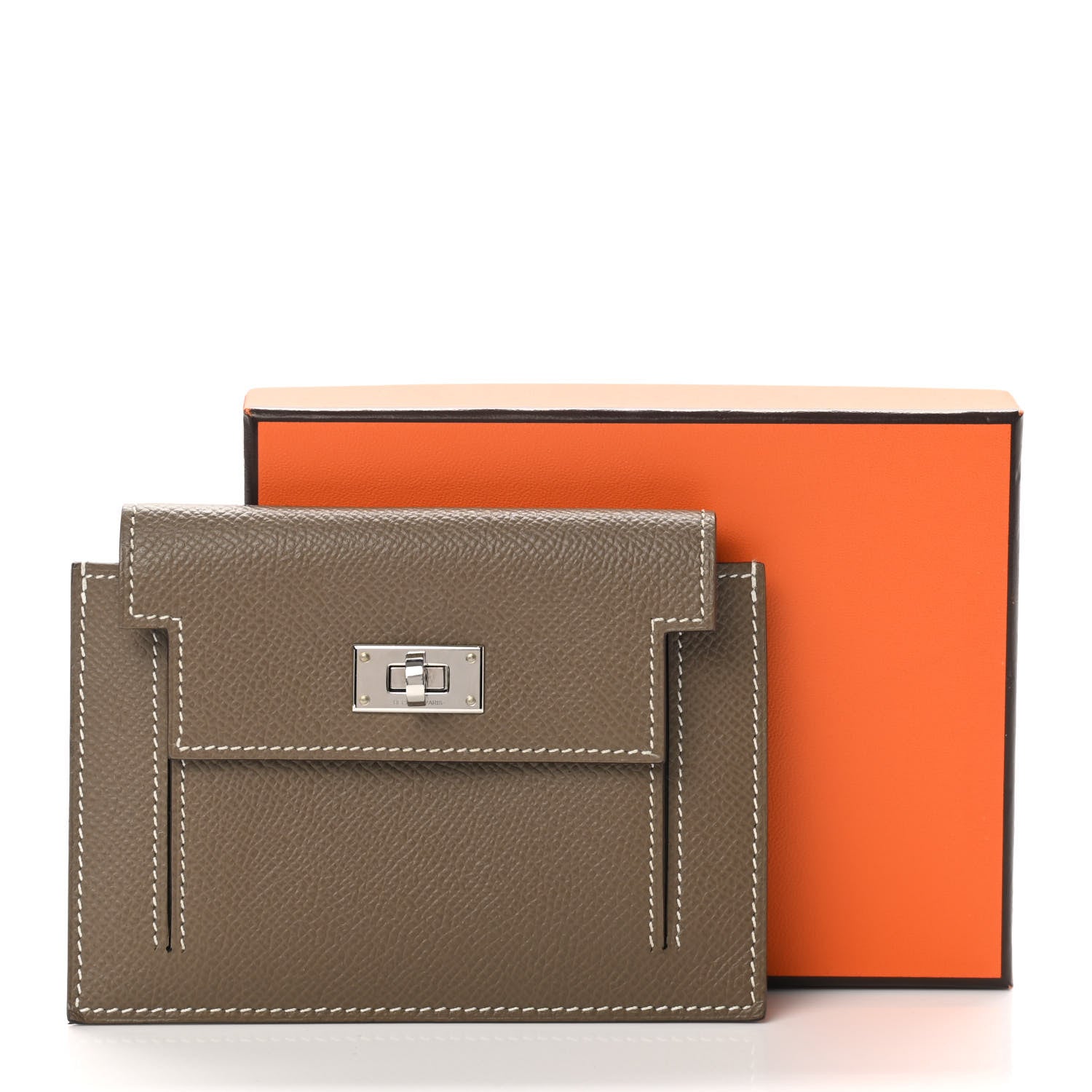 Hermes Epsom Kelly Pocket Compact Wallet Etoupe 10 of 10