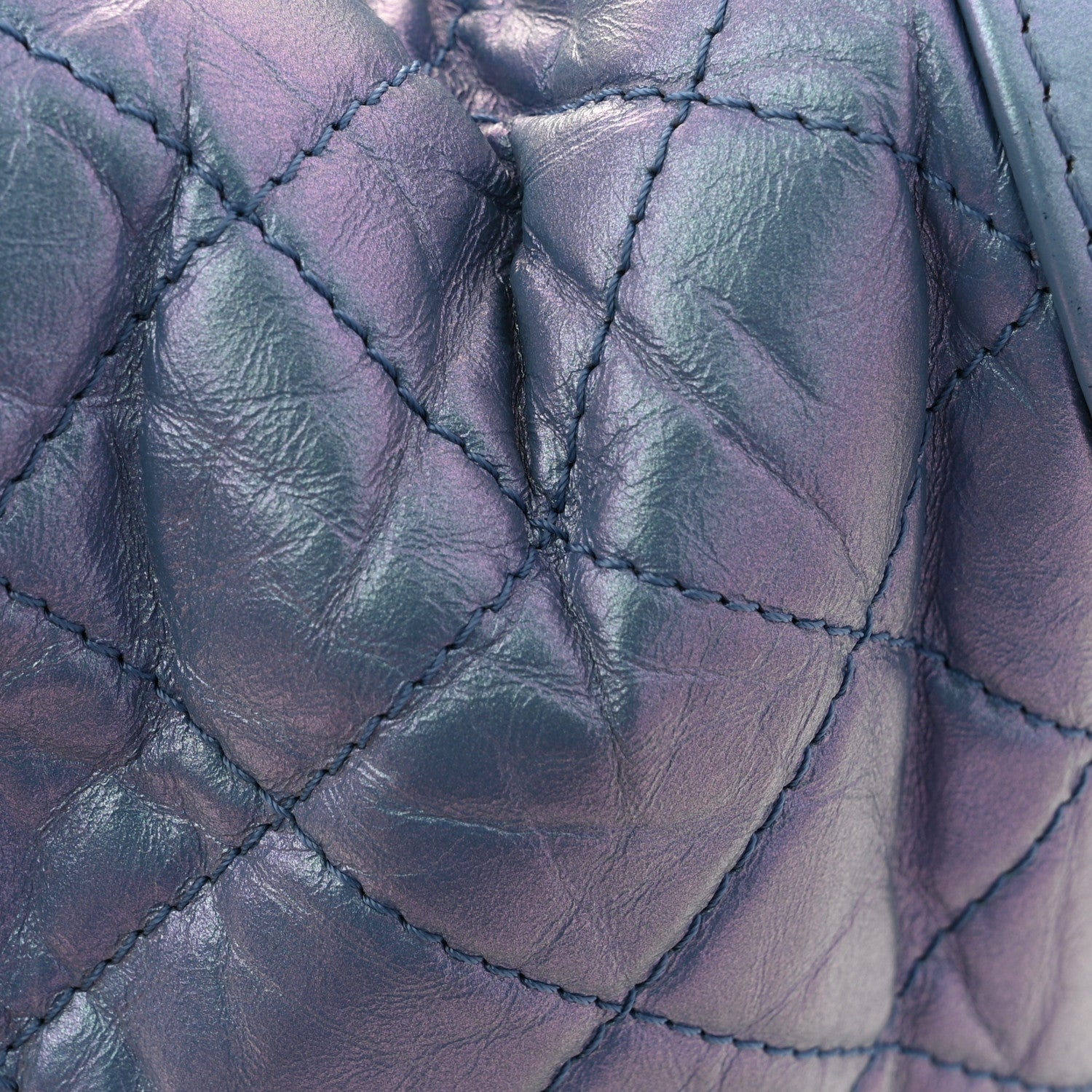 Chanel Iridescent Aged Calfskin Quilted Medium Gabrielle Hobo Blue 13 of 13