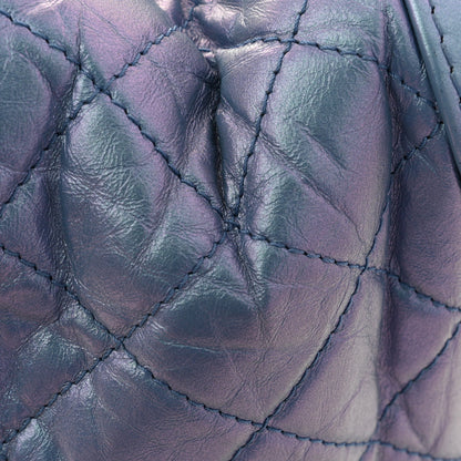 Chanel Iridescent Aged Calfskin Quilted Medium Gabrielle Hobo Blue 13 of 13