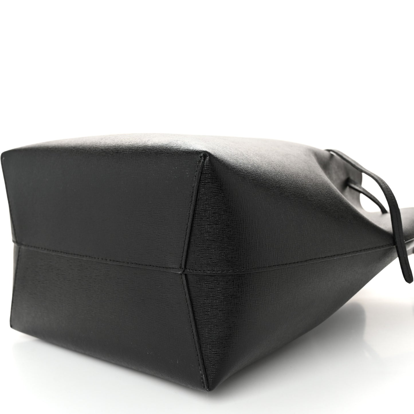 Calfskin Mini Bucket Bag Black Royal Blu