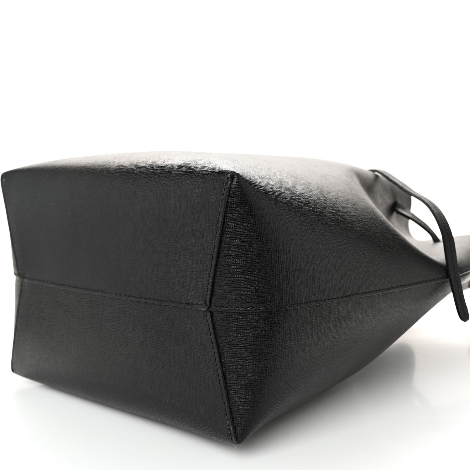Mansur Gavriel Calfskin Mini Bucket Bag Black Royal Blu 11 of 12