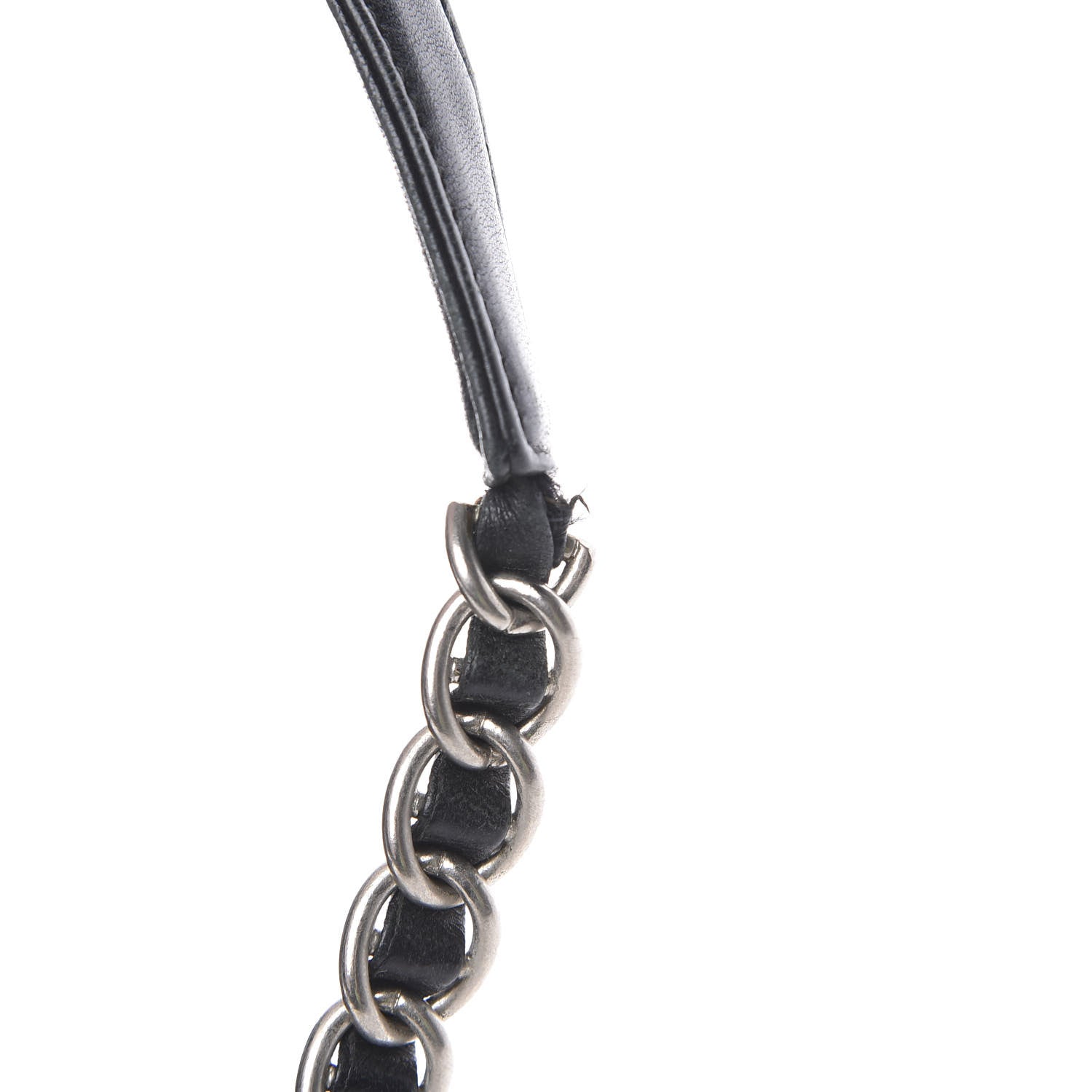 Prada Nylon Tessuto Acciaio Chain Shoulder Bag Black 12 of 15