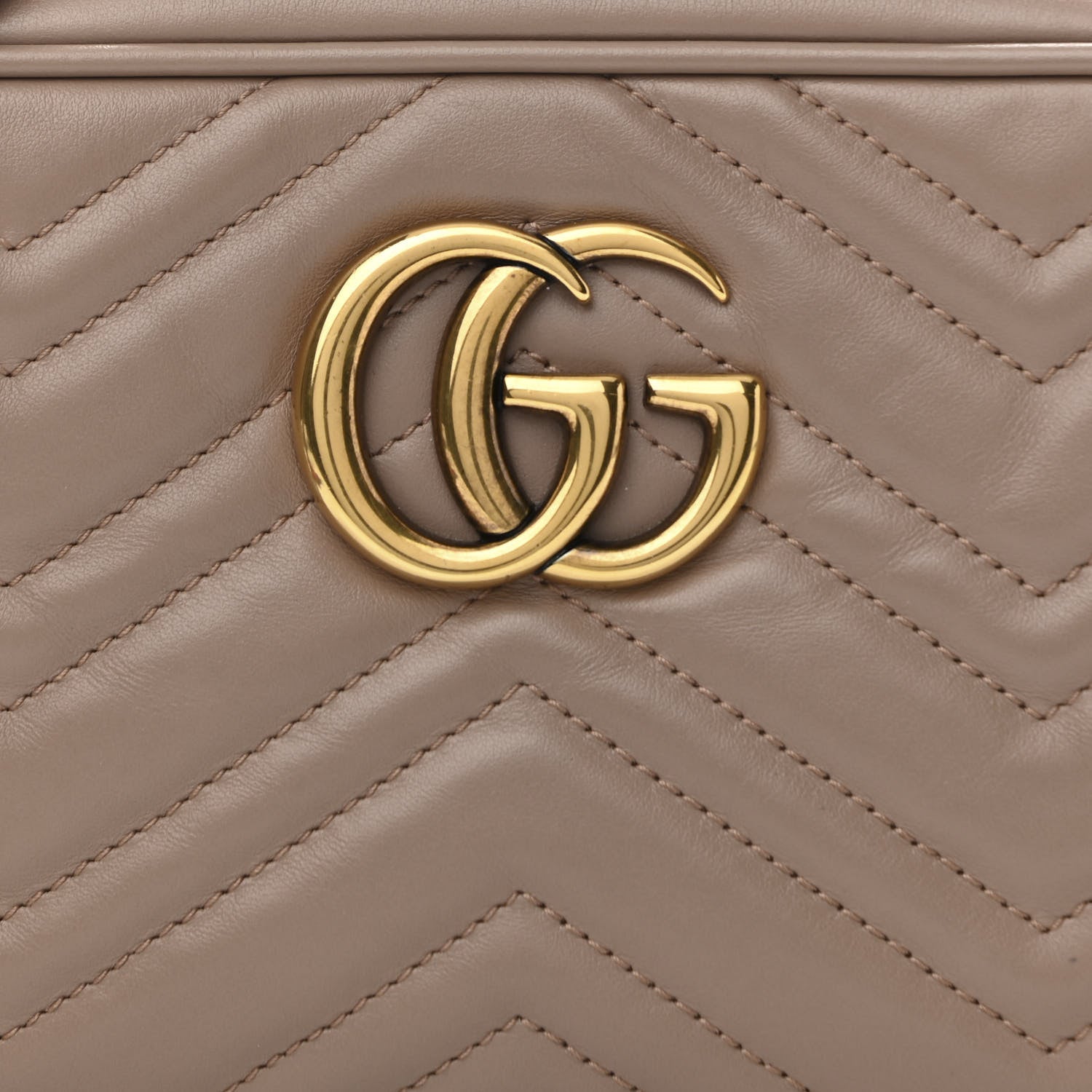 Gucci Calfskin Matelasse Small GG Marmont Chain Shoulder Bag Porcelain Rose 9 of 11