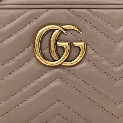 Gucci Calfskin Matelasse Small GG Marmont Chain Shoulder Bag Porcelain Rose 9 of 11