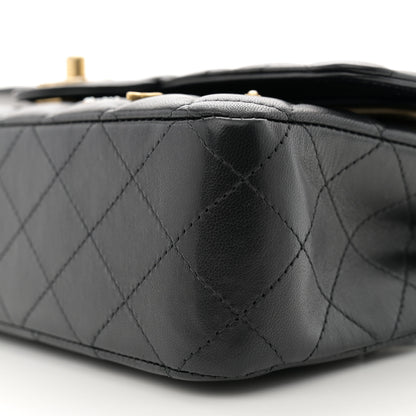 Chanel Lambskin Quilted Medium Rue Cambon Charms Double Flap Black 10 of 13