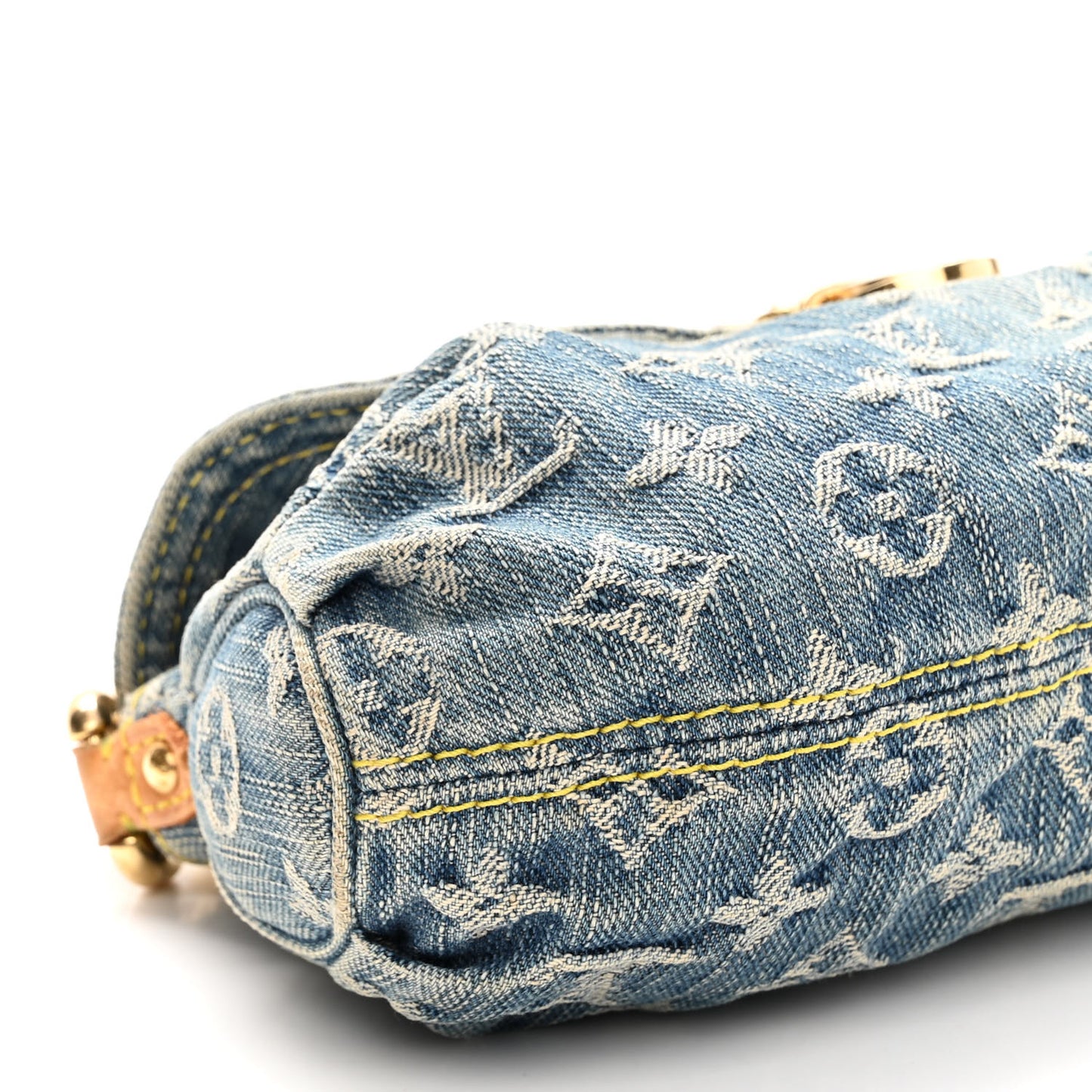 Monogram Denim Mini Pleaty Blue