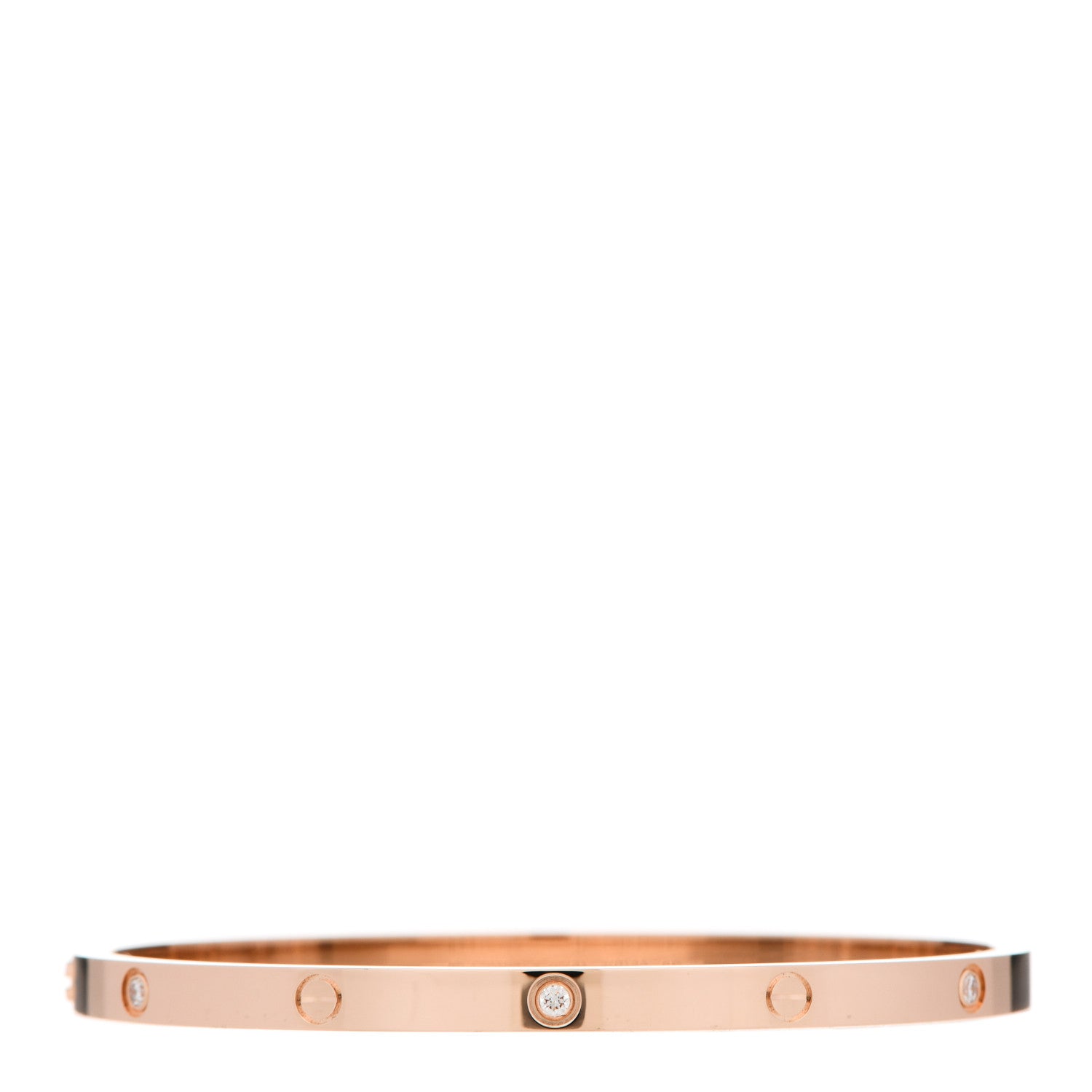 Cartier 18K Pink Gold 6 Diamond Small LOVE Bracelet 16 2 of 5