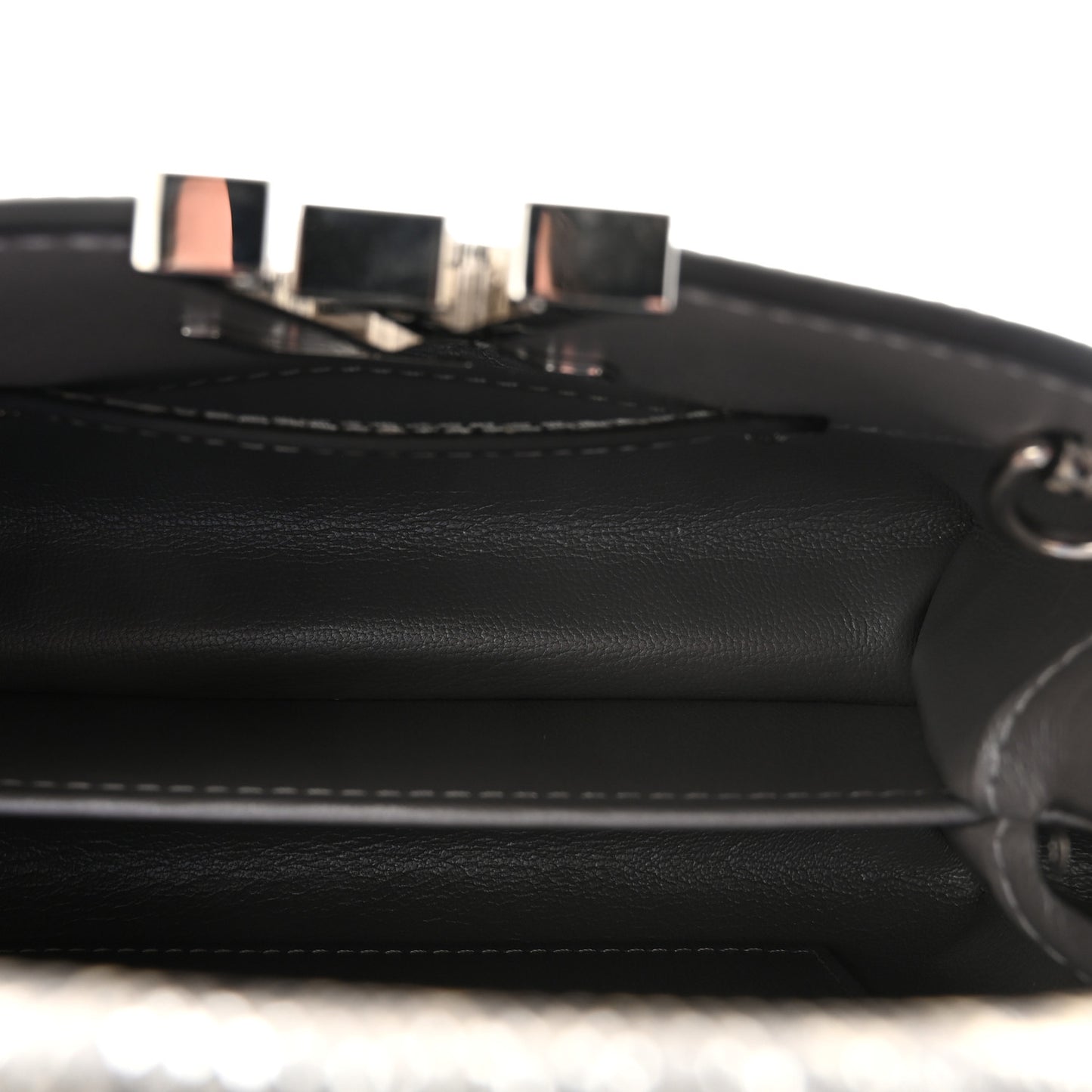 Lizard Mini Capucines Argento