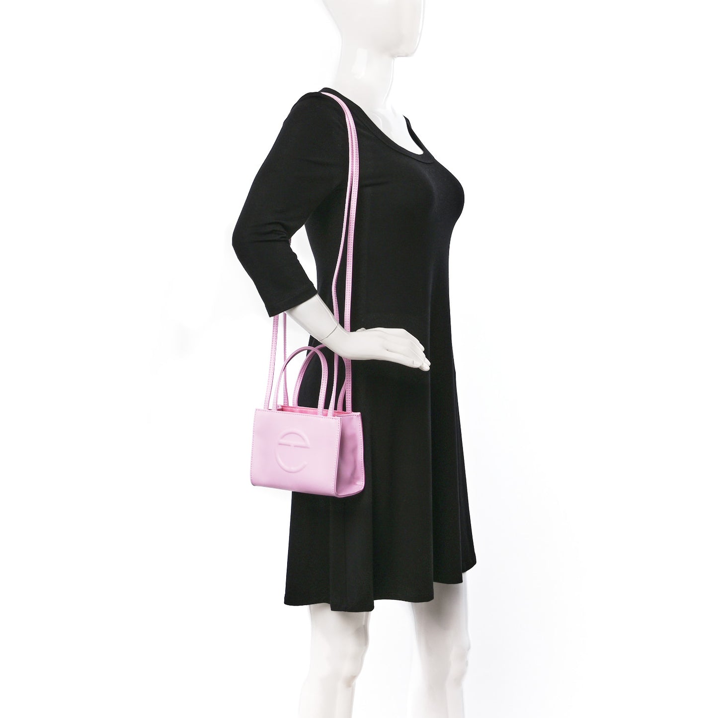 Vegan Leather Small Shopping Bag Bubblegum