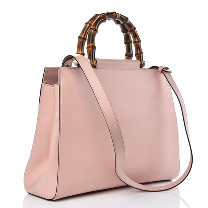 Gucci Nappa Bamboo Medium Nymphaea Top Handle Bag Perfect Pink 3 of 15