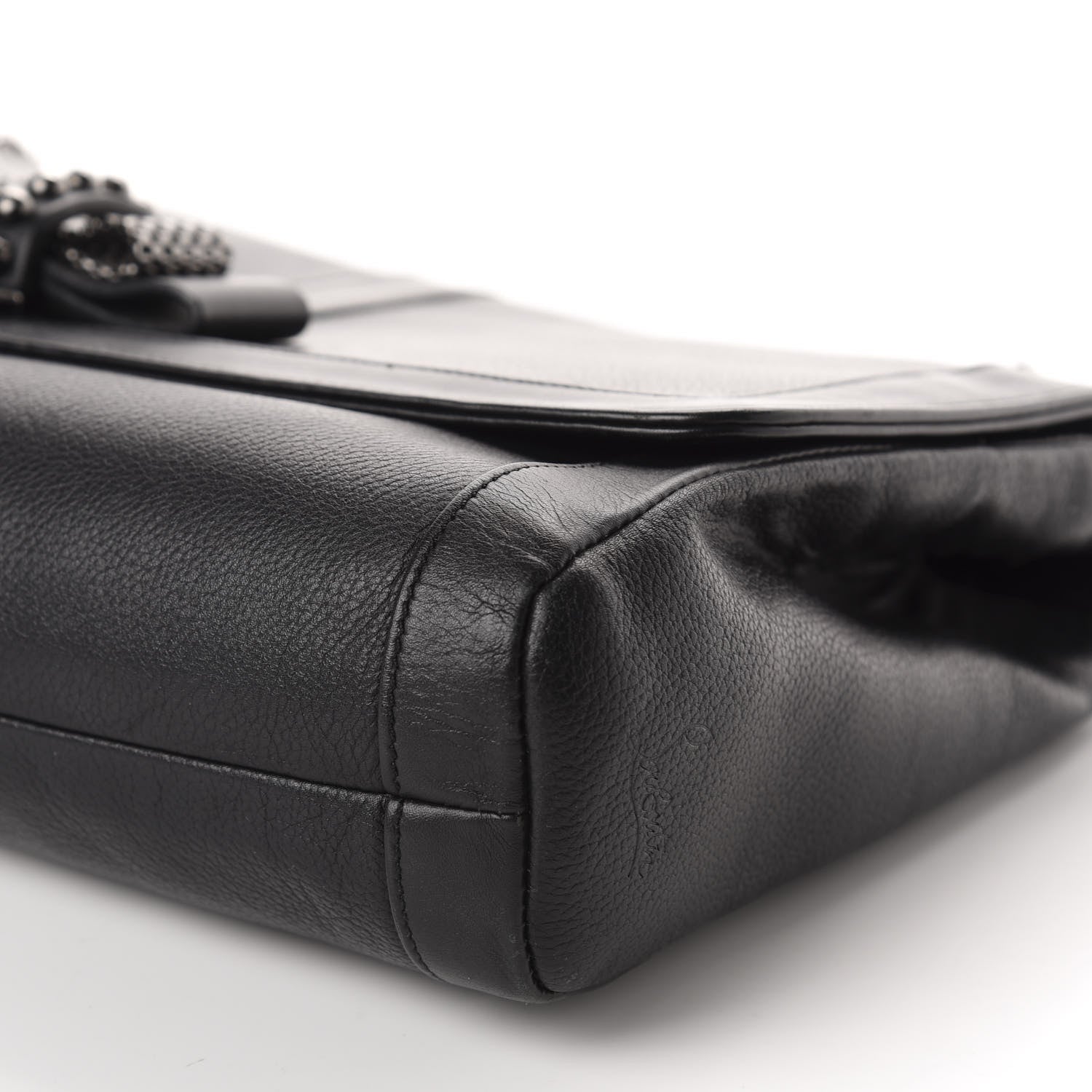 Christian Louboutin Calfskin Large Sweet Charity Shoulder Bag Black 6 of 8
