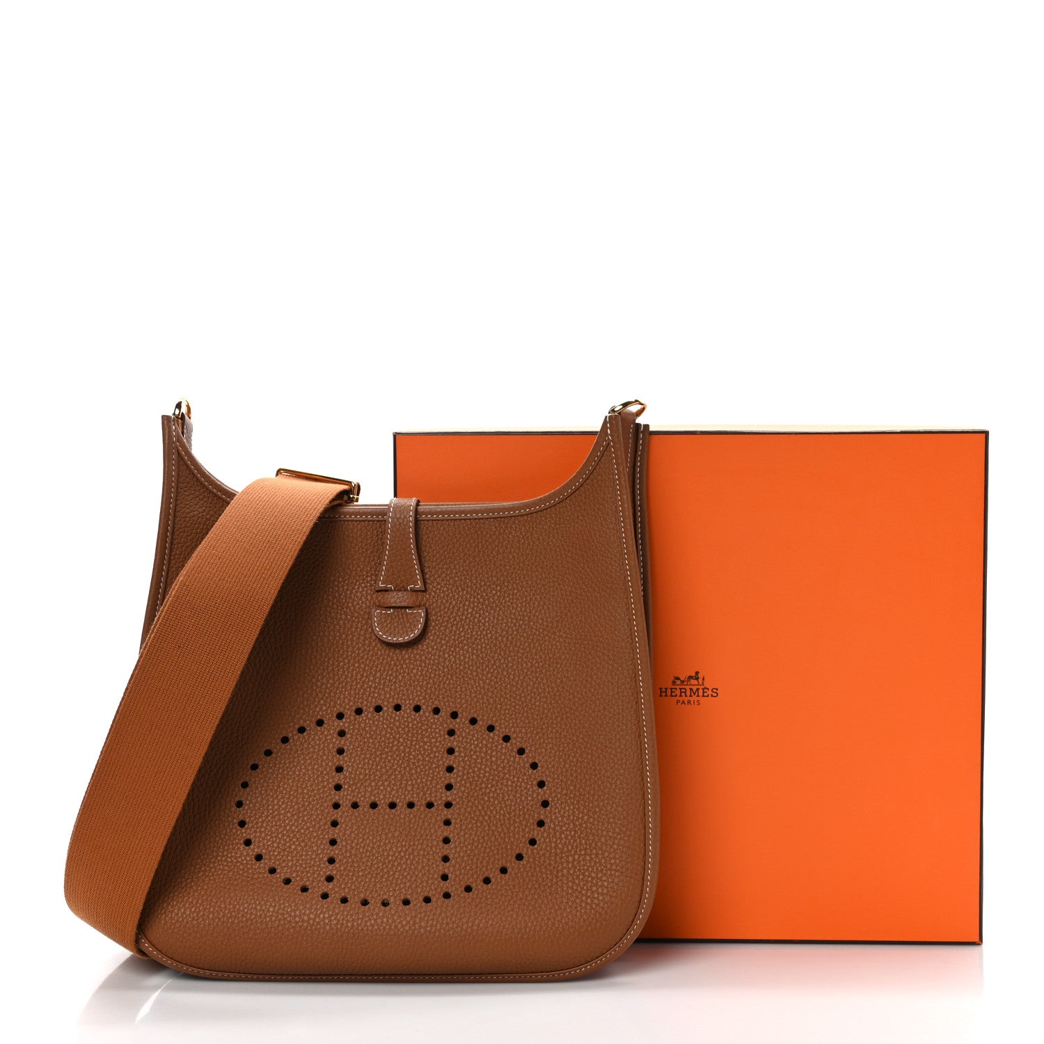 Hermes Taurillon Clemence Evelyne III PM Gold 10 of 10