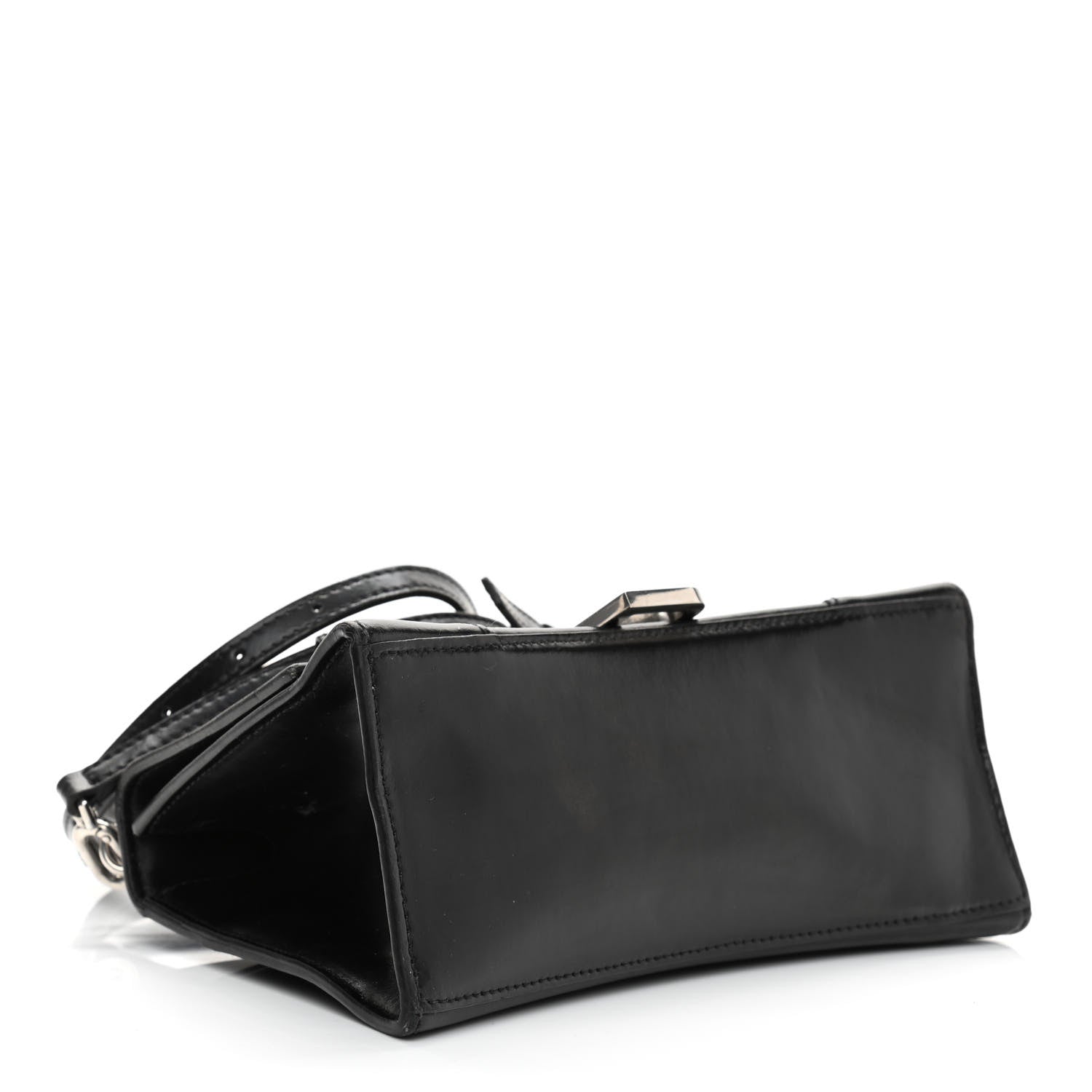 Balenciaga Shiny Box Calfskin Graffiti Logo Small Hourglass Top Handle Bag Black Silver 4 of 18