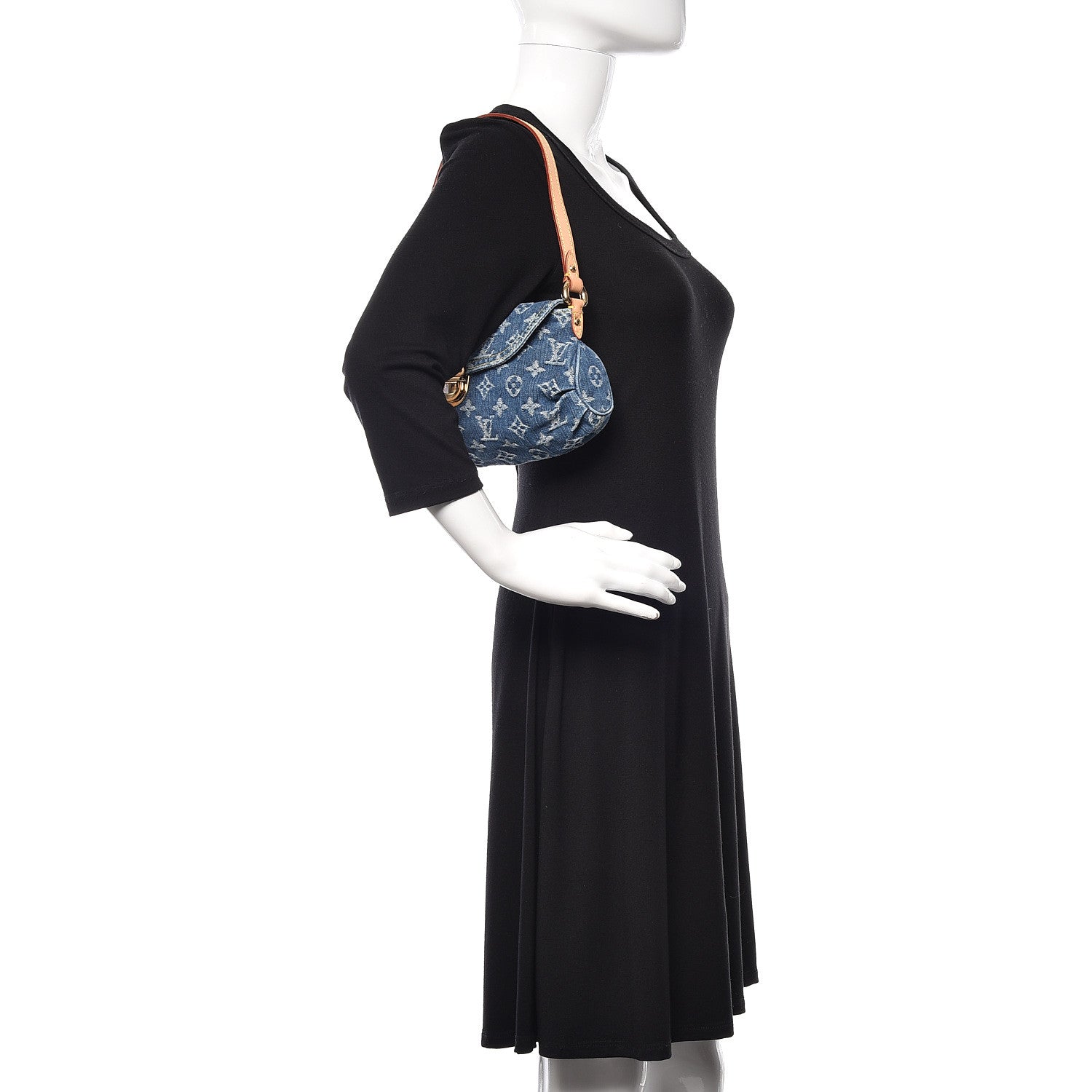 Louis Vuitton Monogram Denim Mini Pleaty Blue 2 of 8