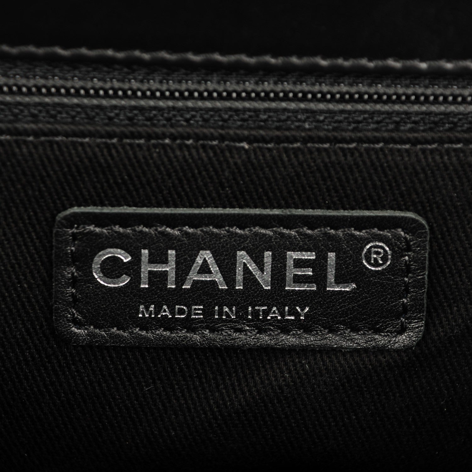 Chanel Glazed Calfskin Quilted Small CC Delivery Tote Black 7 of 8