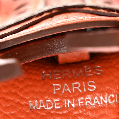 Hermes Epsom Chevre Mysore Artificer Bag Charm Cuivre Feu Orange Etoupe Biscuit Rouge Sellier 3 of 4