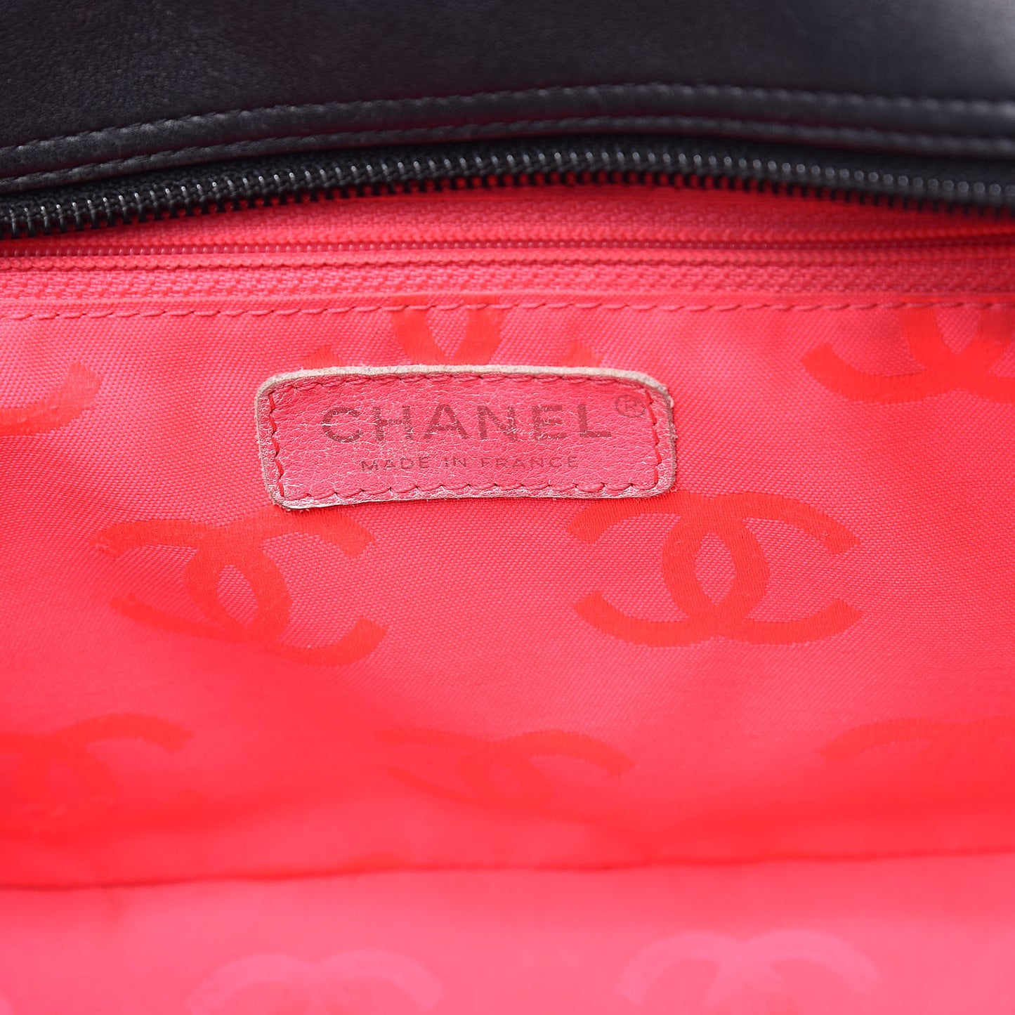 Calfskin Quilted Large Cambon Bowler Black White