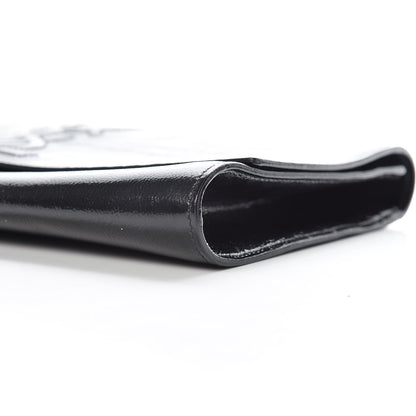 Saint Laurent Textured Patent Monogram Large Belle De Jour Clutch Black 8 of 8