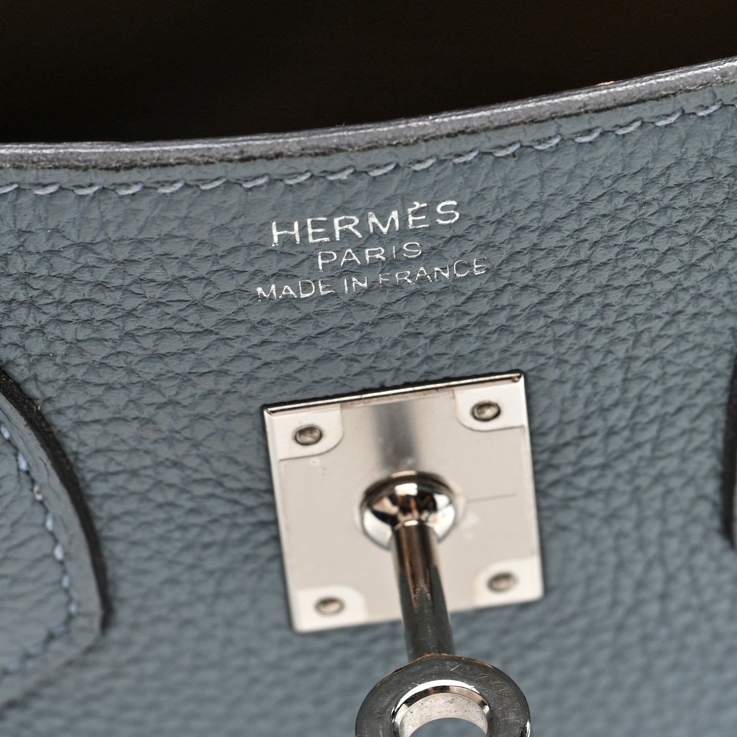 Togo Verso Birkin 25 Bleu Lin Chai