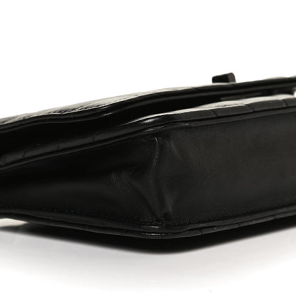 Chanel Aged Calfskin Chevron Quilted Reissue Wallet On Chain WOC So Black 10 of 11
