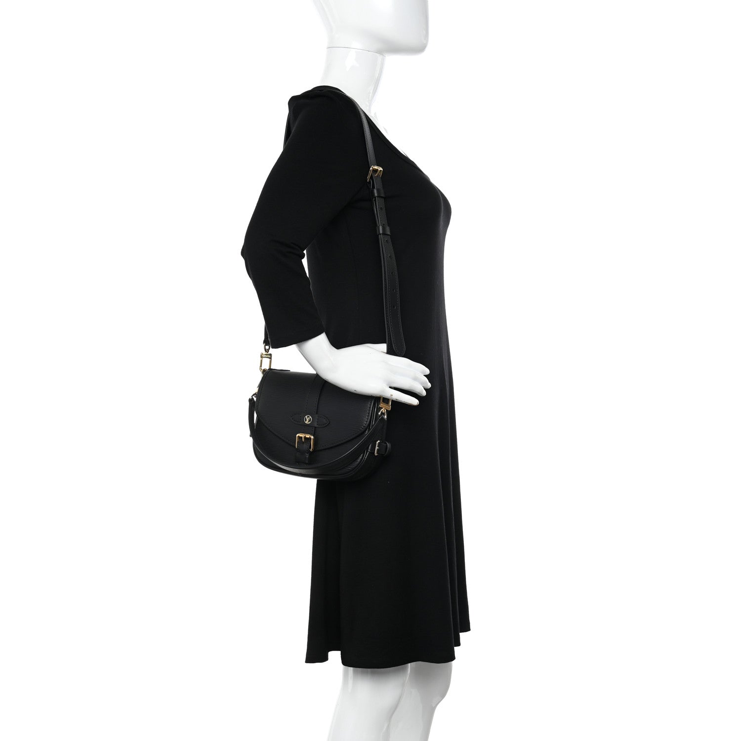 Louis Vuitton Epi Saumur BB Black 2 of 13