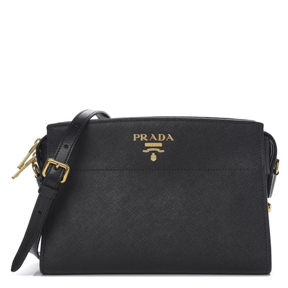 Prada Saffiano Esplanade Crossbody Bag Black 1 of 9