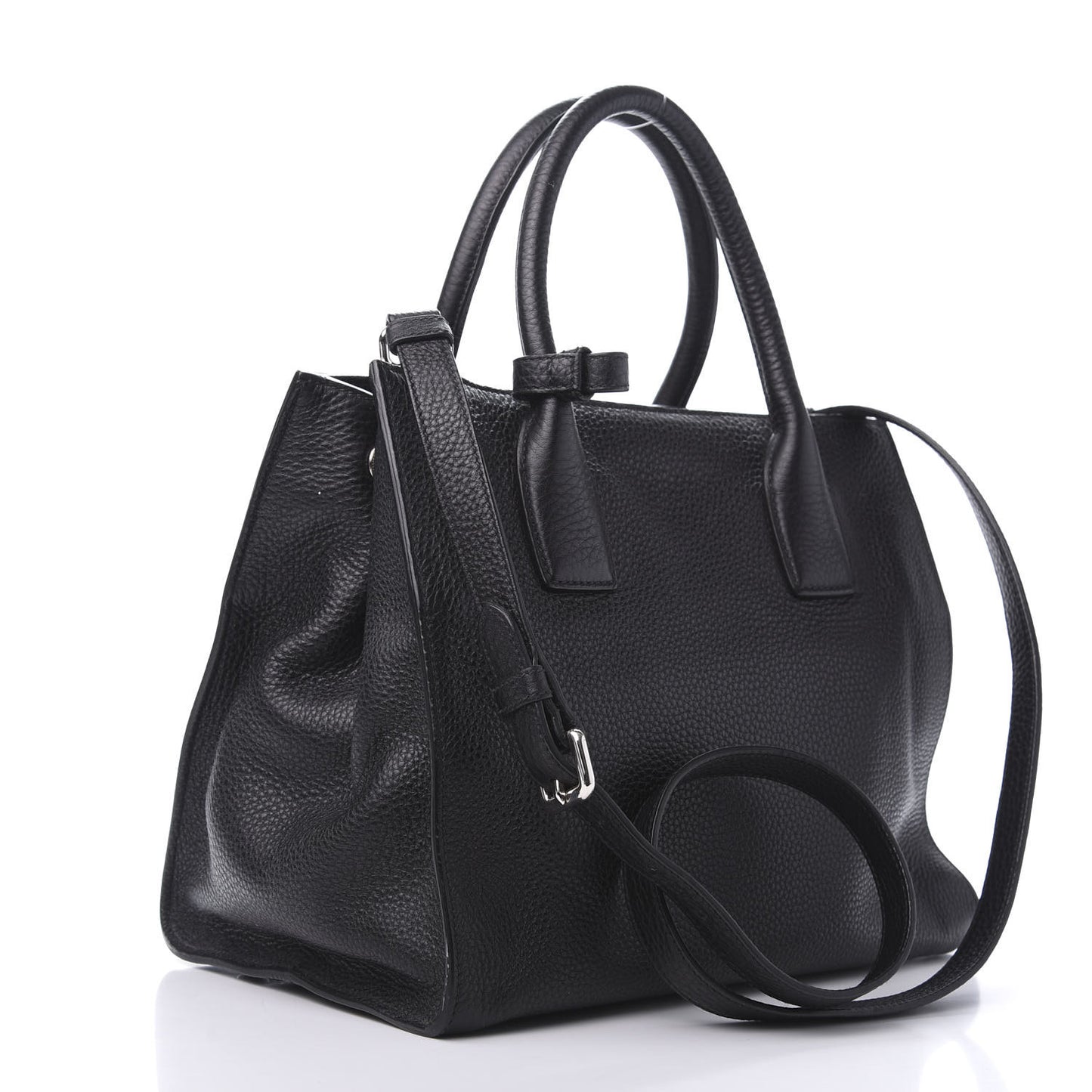 Vitello Daino Shopping Tote Black