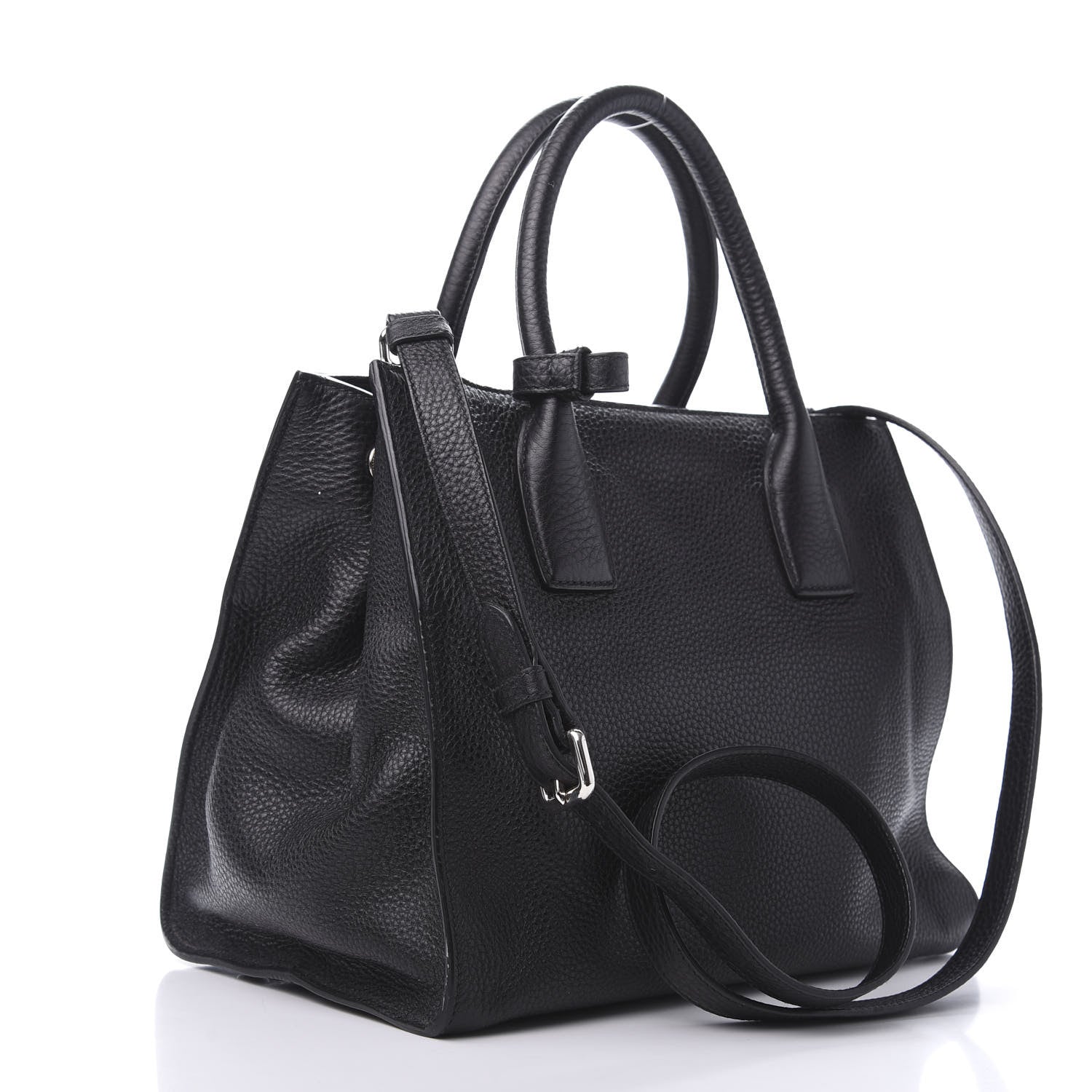 Prada Vitello Daino Shopping Tote Black 3 of 10