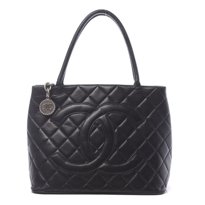Chanel Lambskin Quilted Medallion Tote Black 1 of 18