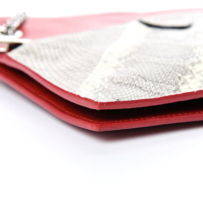 Marc Jacobs Calfskin Snakeskin The Doll Shoulder Bag Red 9 of 11