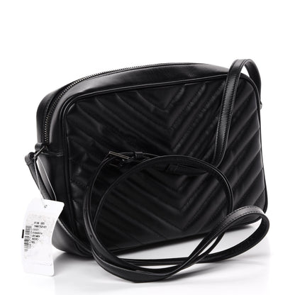 Saint Laurent Calfskin Matelasse Monogram Lou Camera Bag Black 3 of 12