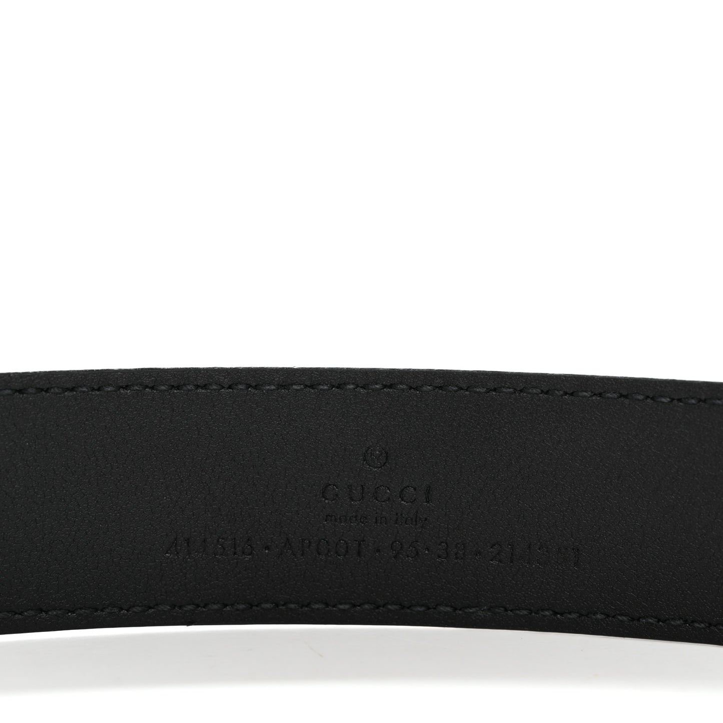 Moon Calfskin Double G 30mm Belt 95 38 Black