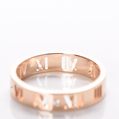 Tiffany 18K Rose Gold Diamond Atlas Pierced Ring 60 9 3 of 5