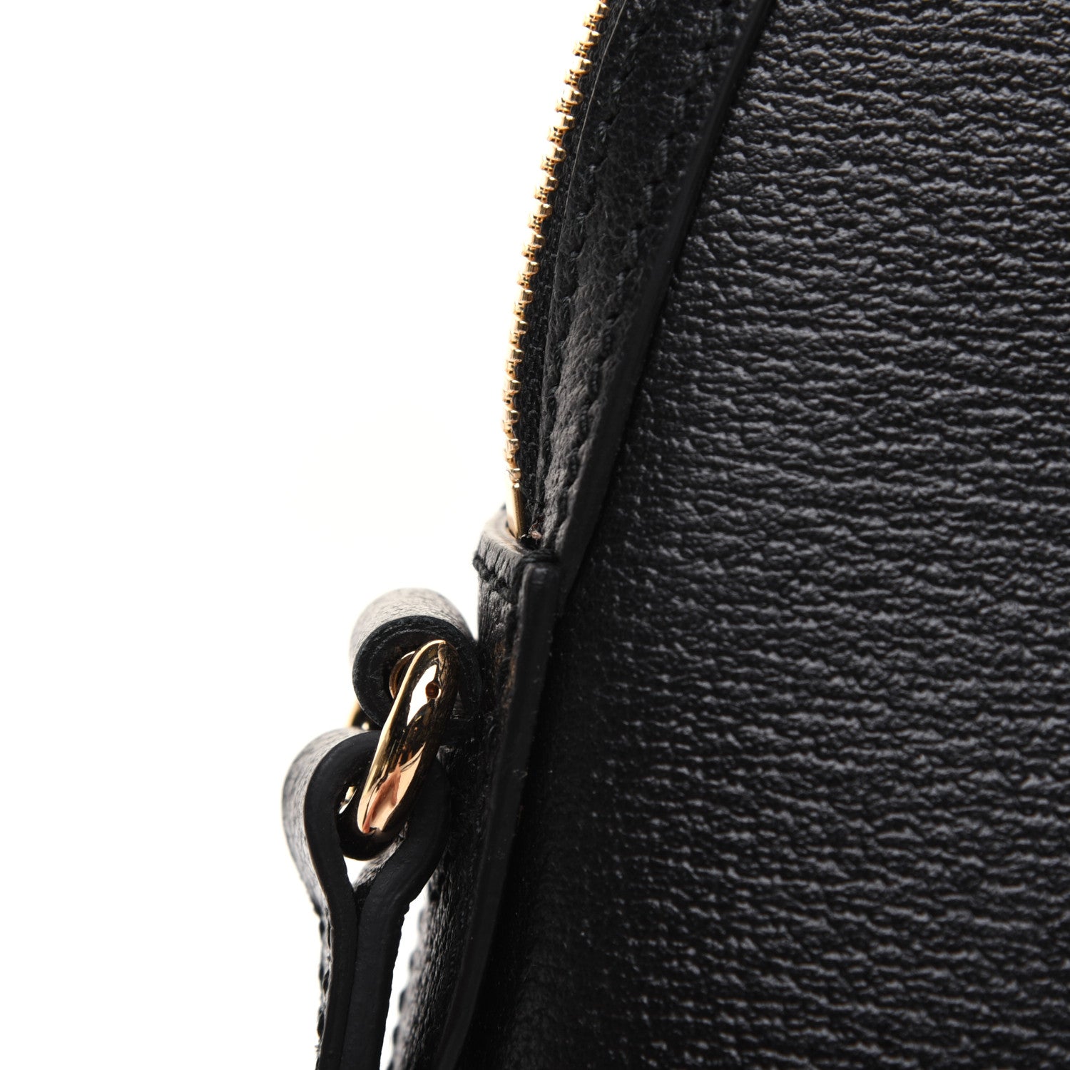 Gucci Calfskin GG Web Small Ophidia Dome Shoulder Bag Black 17 of 20