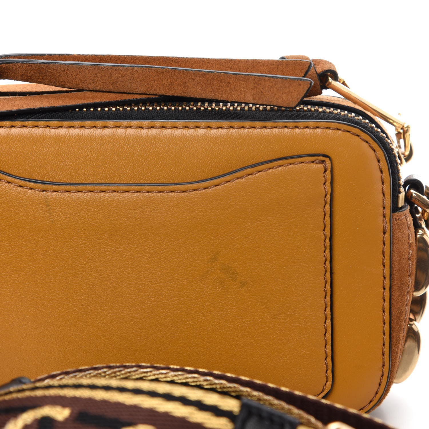 Marc Jacobs Suede Small Snapshot Camera Bag Mustard 11 of 12